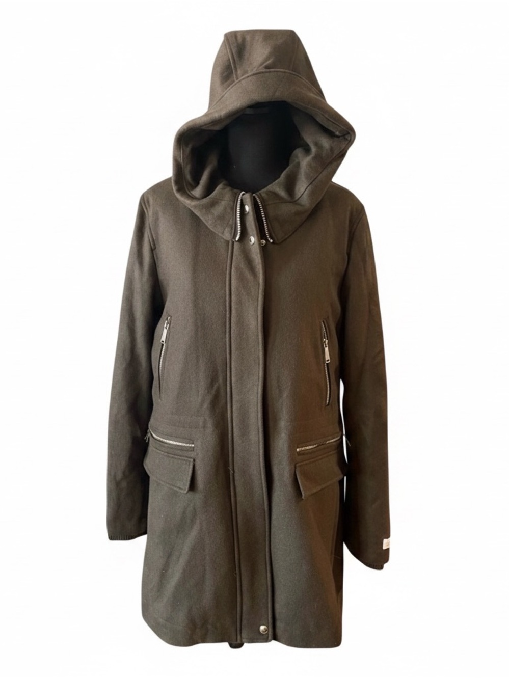 Calvin Klein Hooded Utility Jacket in Olive